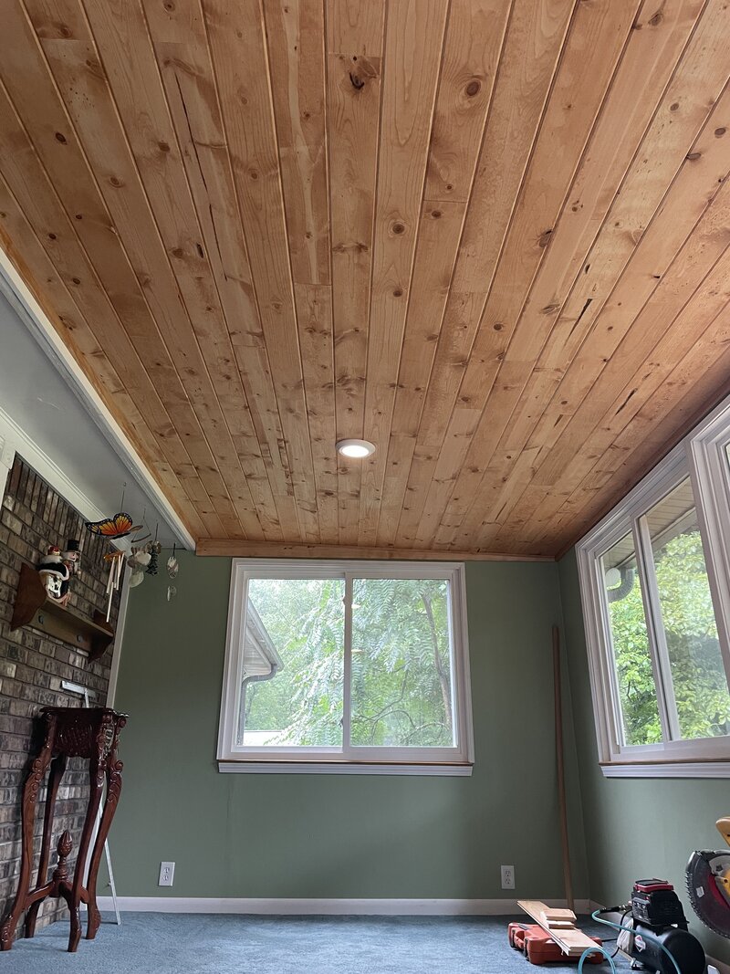 tongue and groove ceiling installation wood ceiling