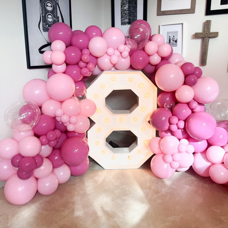 marquee numbers and balloons for birthday party