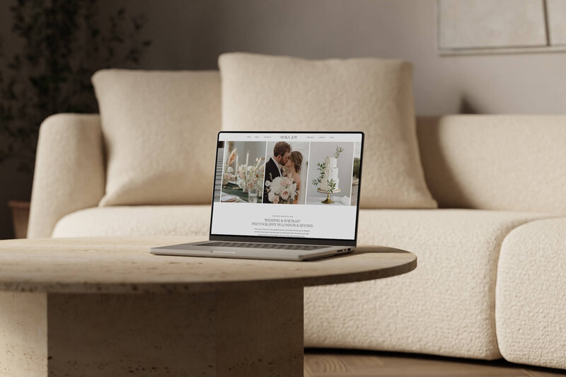 Mockup of Showit website template for photographers