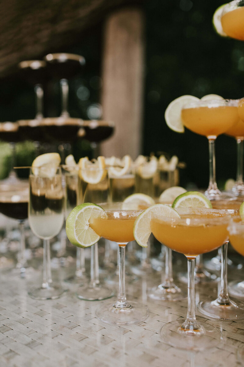 Cocktail drinks reception at Dewsall Court