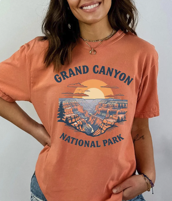 Grand Canyon National Park T Shirt - Terra-cotta