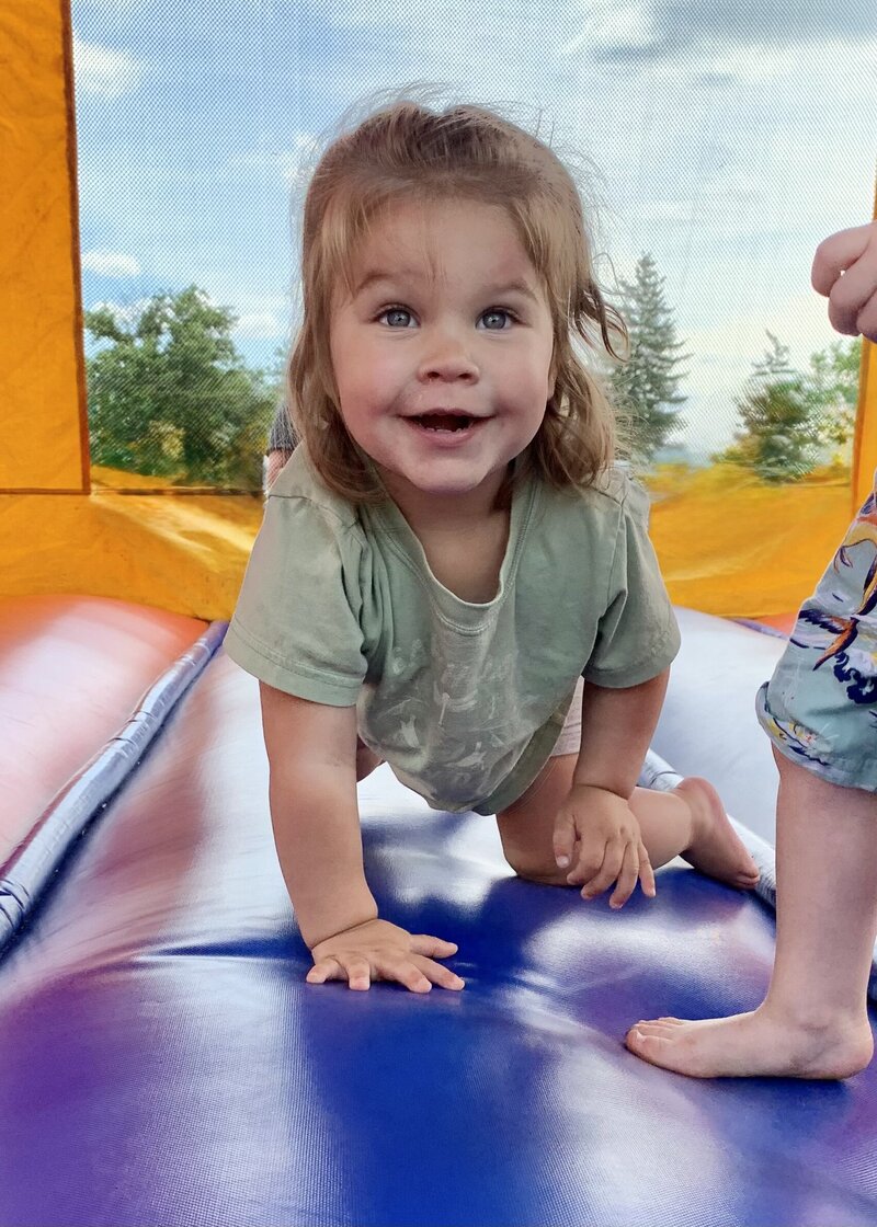 Smiling kids at summer day camp.