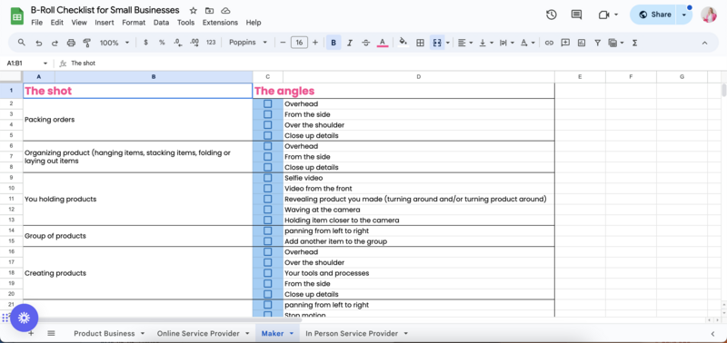 Free checklist screenshot