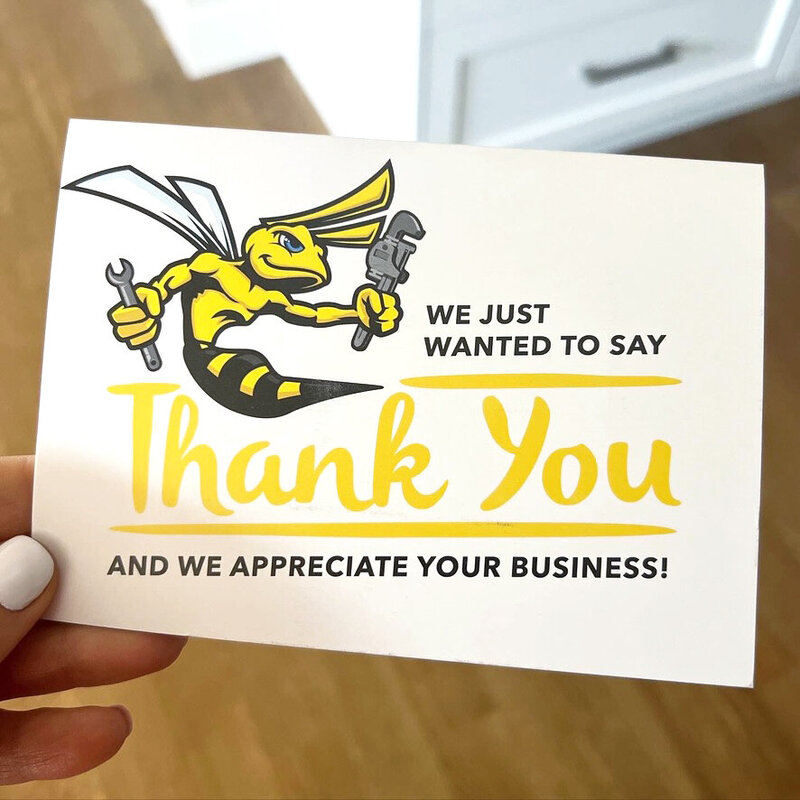 Bees Plumbing | Thank You Cards | Graphic Designer | Van Curen Creative