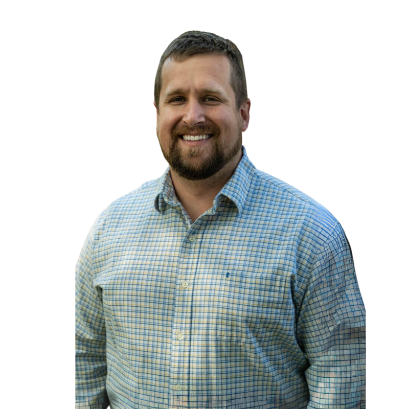 Picture of Darin Beske in blue paid button down shirt