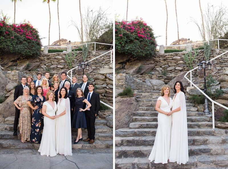 Maria and Carol's wedding at Spencer's Restaurant in Palm Springs photographed by photographer Ashley LaPrade.
