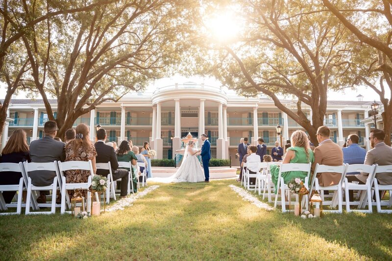 outdoor wedding ceremony in Orlando FL