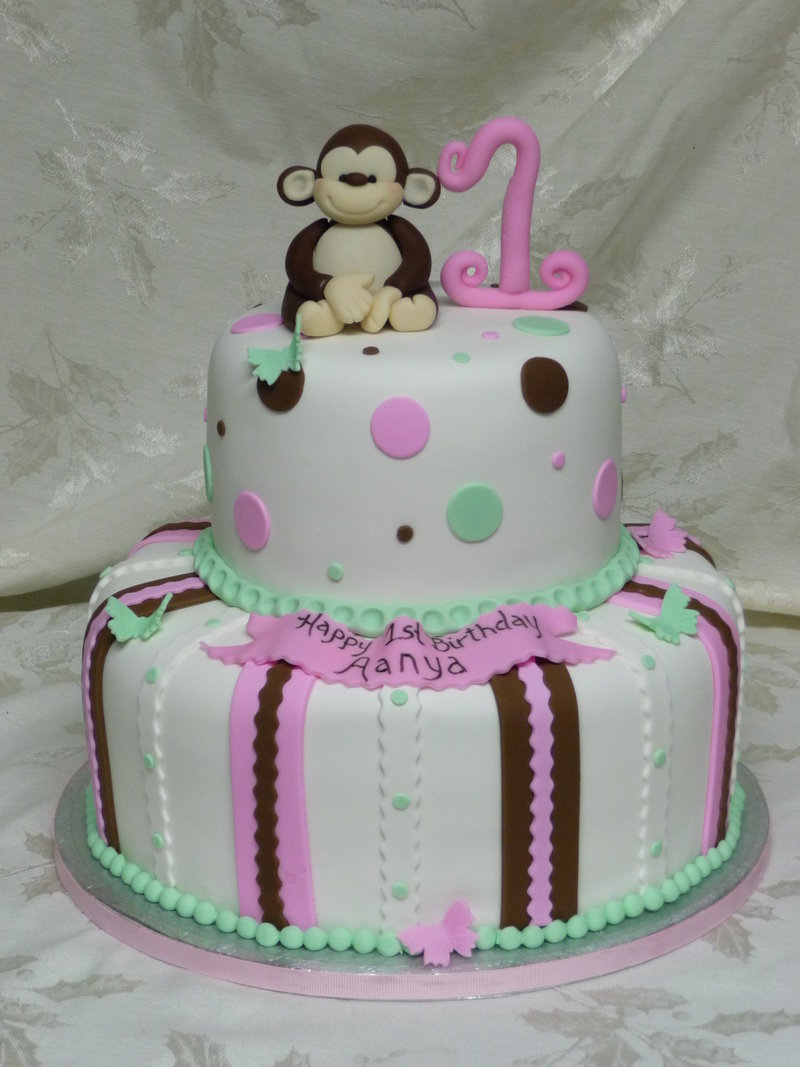 monkey baby shower cake