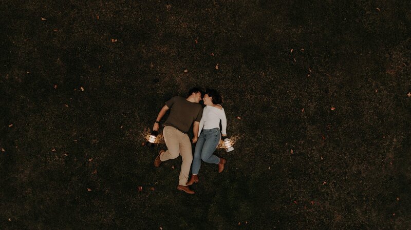 Couple embracing in Water at Lake St. Catherine