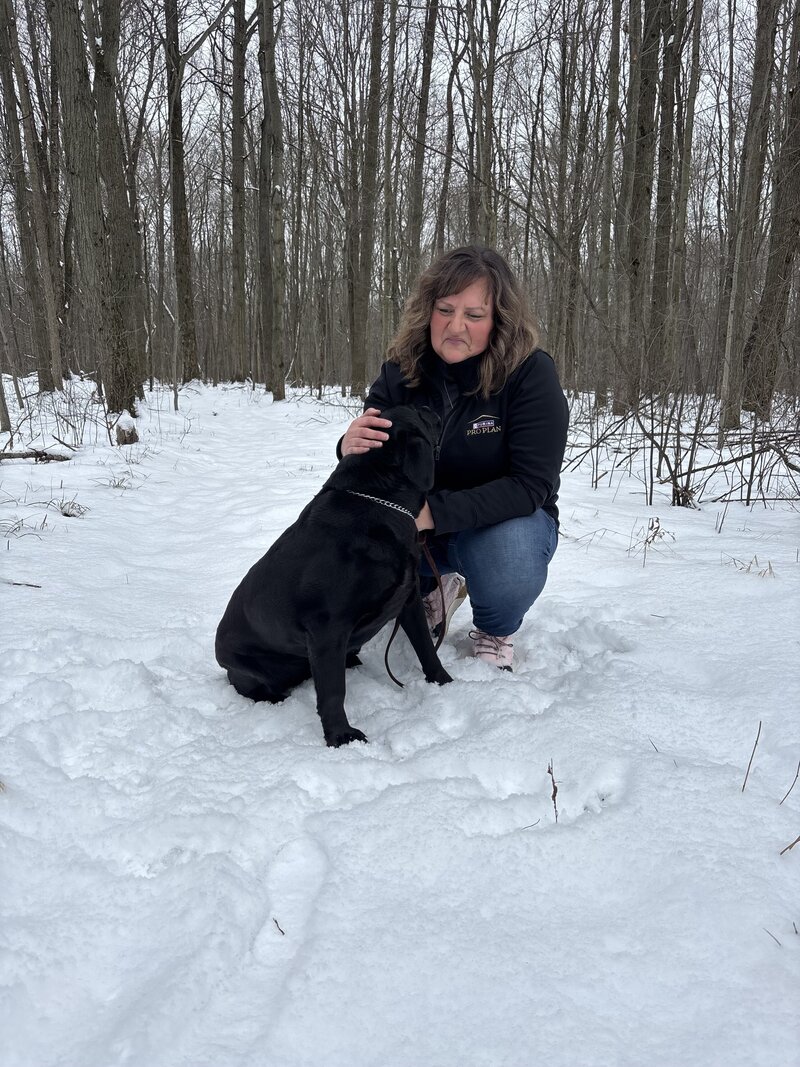 Black Lab female from AKC bloodlines in Michigan.