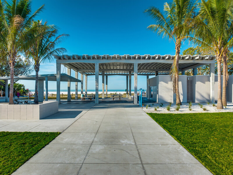 Sweet Sparkman Architecture Siesta Key Beach Pavilions Landscape 2