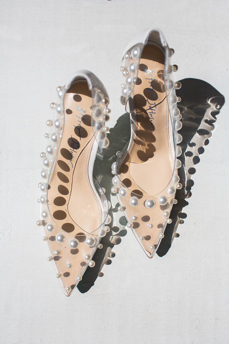 Detail photo of wedding shoes at Atlanta wedding
