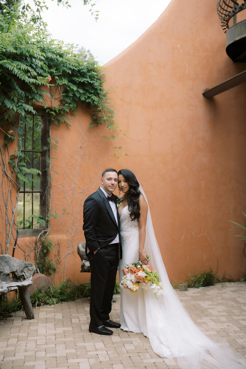 Newlyweds at Chapel Dulcinea wedding Austin, Texas
