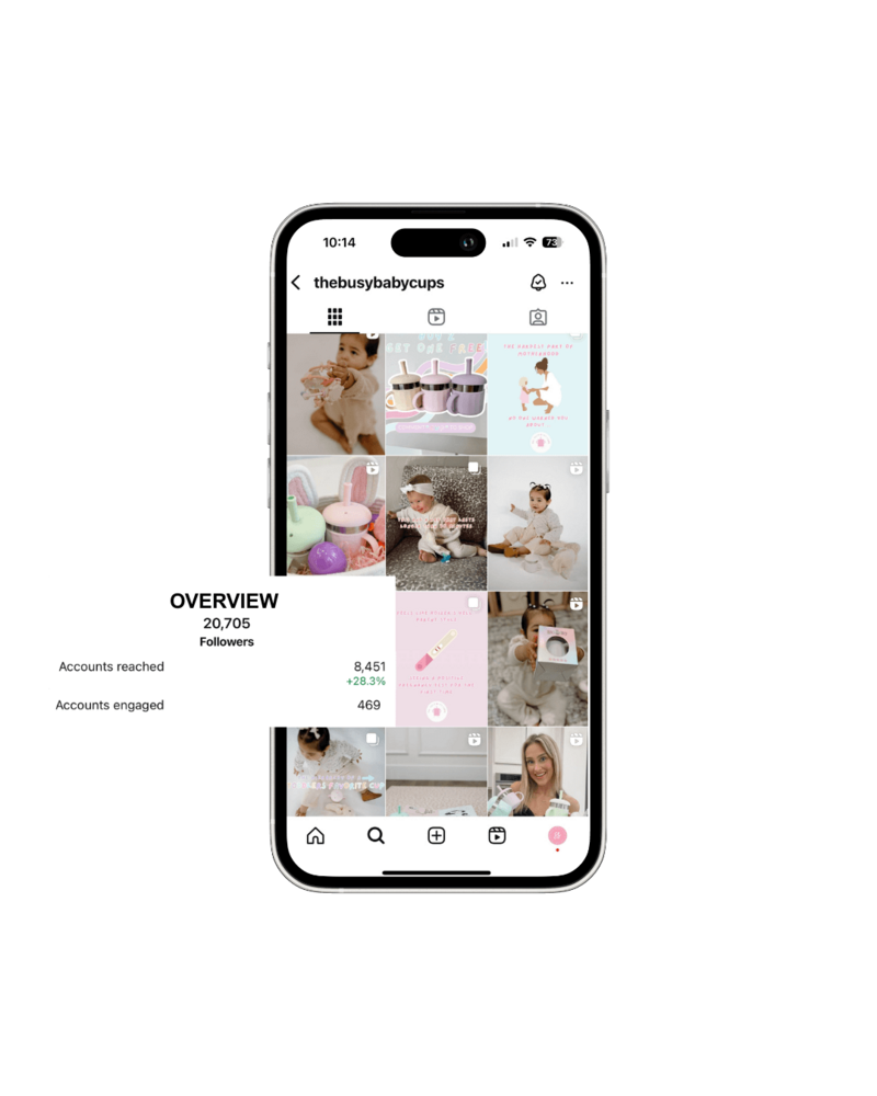 Social Media Statistics for a Baby Product Company