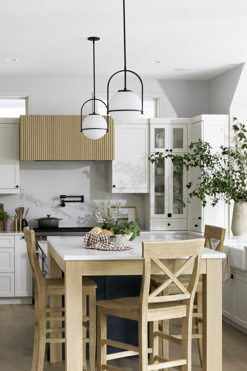 Interior design rendering of a kitchen by Ashley de Boer Interiors.