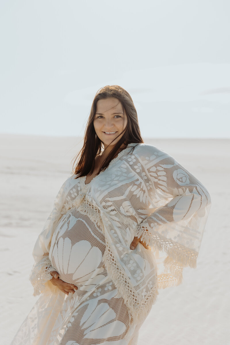 Kammy & Matt White Sands Maternity-9537