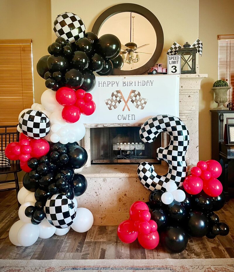 racing, nascar birthday balloons