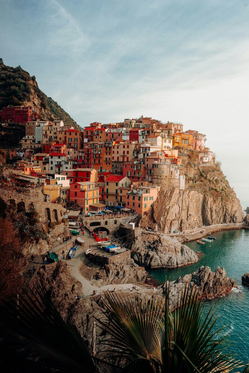view of a village in cinque terre italy