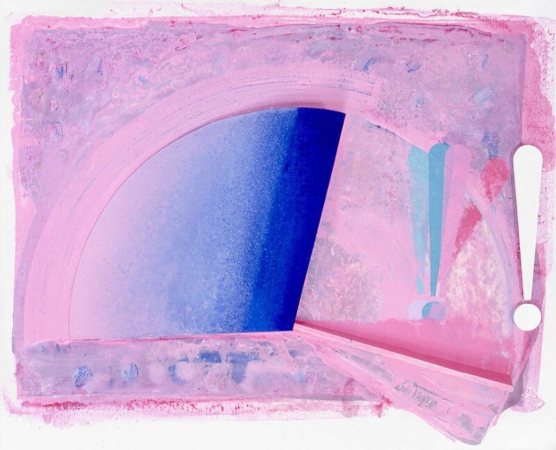 Wiper-Exclamation II, 2000 Oil and wood on paper 71 x 81 cm_11zon
