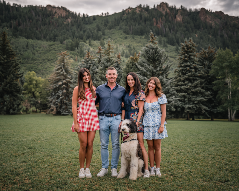 Family together in an Aspen portrait session