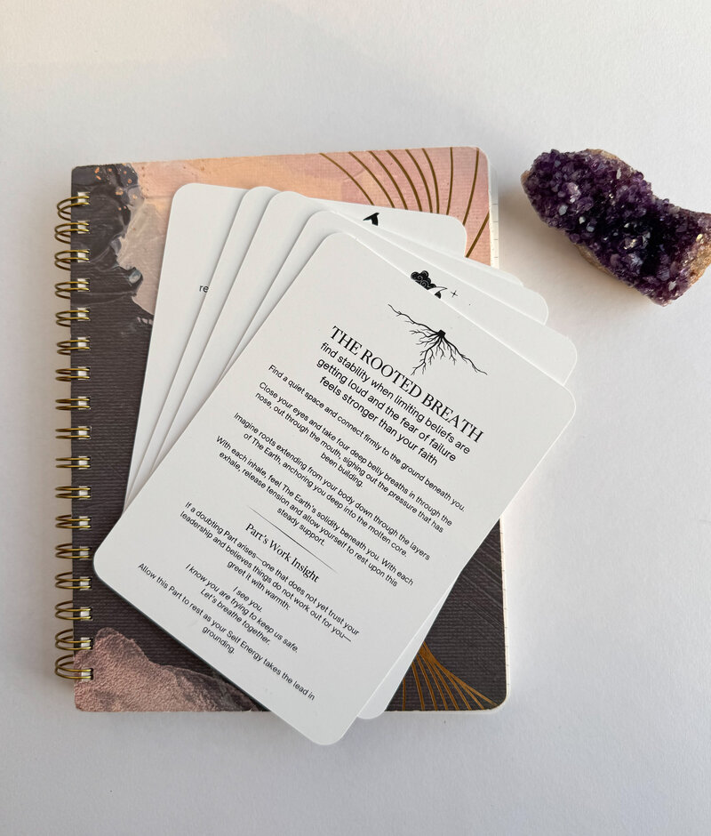 HouseHolder TouchStone Ritual Cards by CPTSD Medicine. A beautifully designed ritual deck to support intentional healing, grounding, and emotional safety in CPTSD recovery.