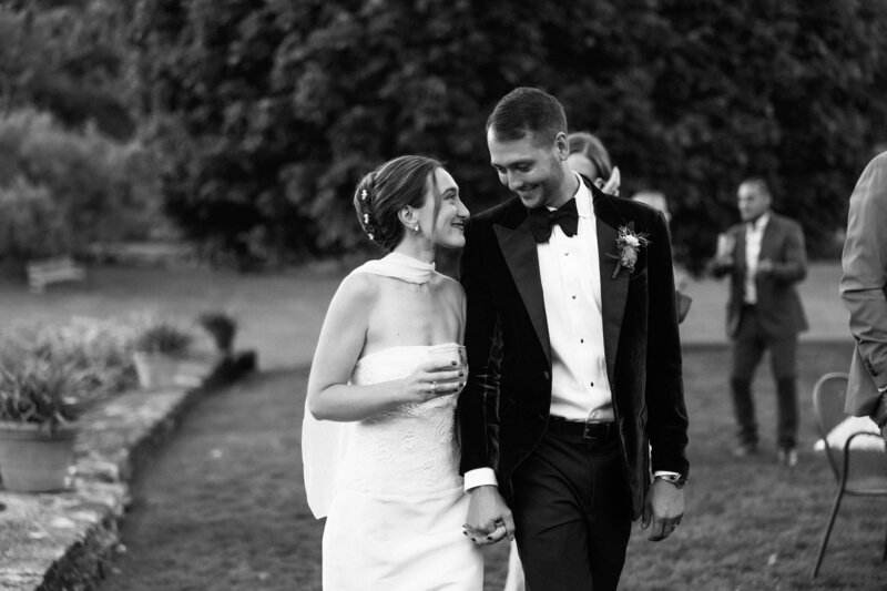 black and white wedding couples photo