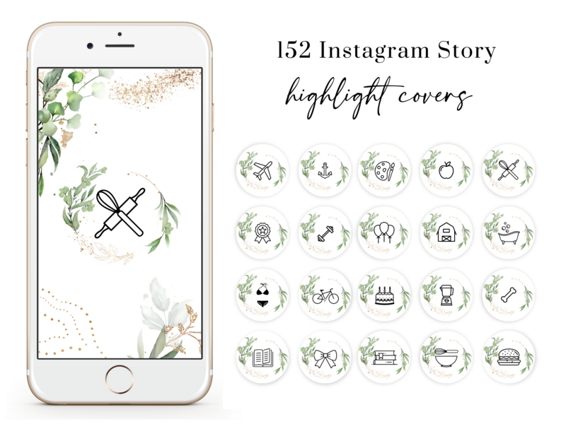 Instagram Highlight Icons - Highlight Covers For Instagram - Yellow Icons - Studio Mommy