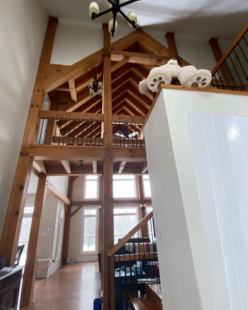 After - painting room with high ceilings