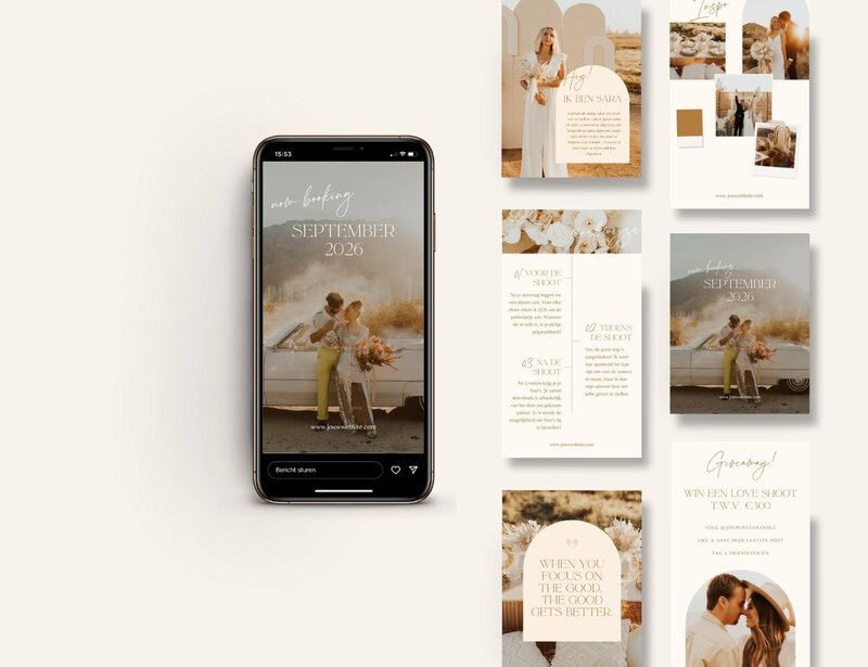 Boho Instagram templates voor fotografen