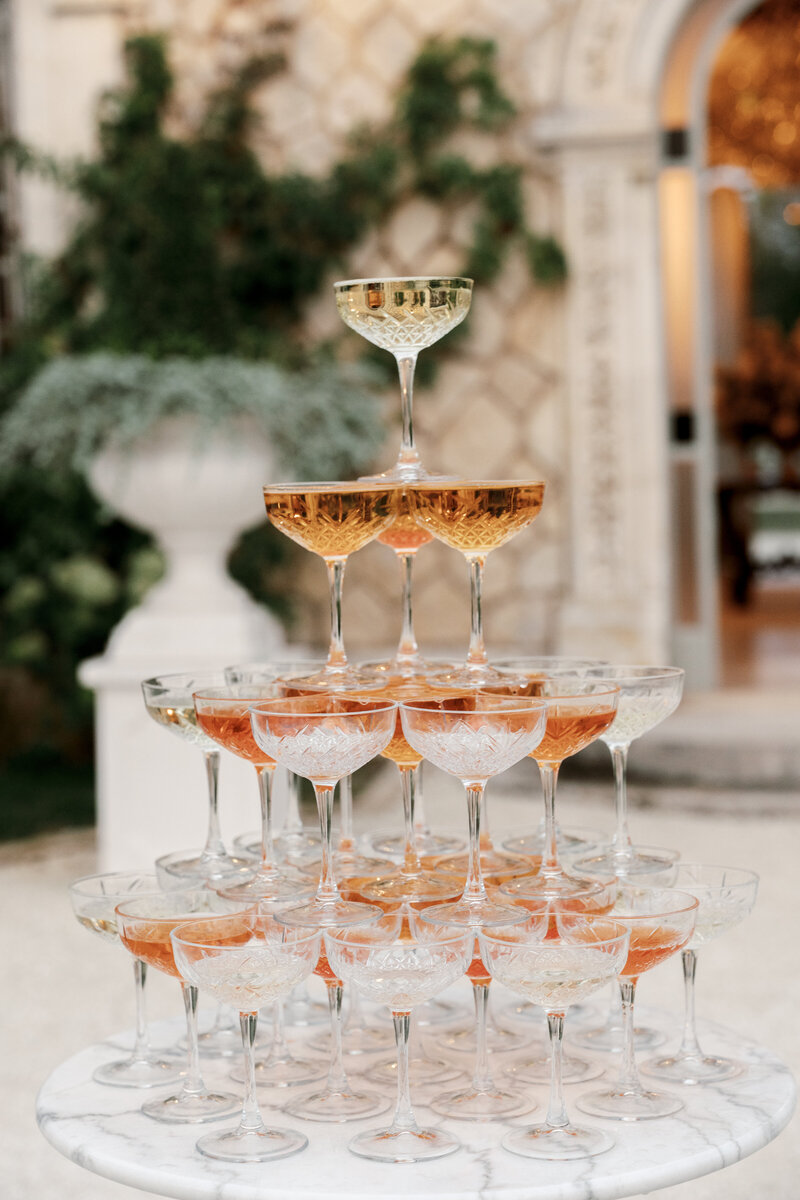 aperol spritz tower at wedding