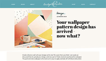 Blog slideshow mobile Artwork & Designs Showit website The Template Emporium