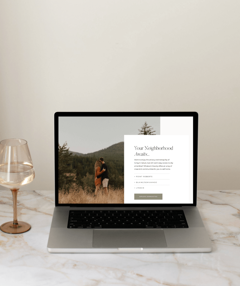 real estate website template customization for Linsday Loreen with Lita Grey Showit template by Tonic