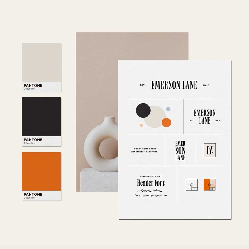 Chic, editorial brand kit with detailed brand guidelines
