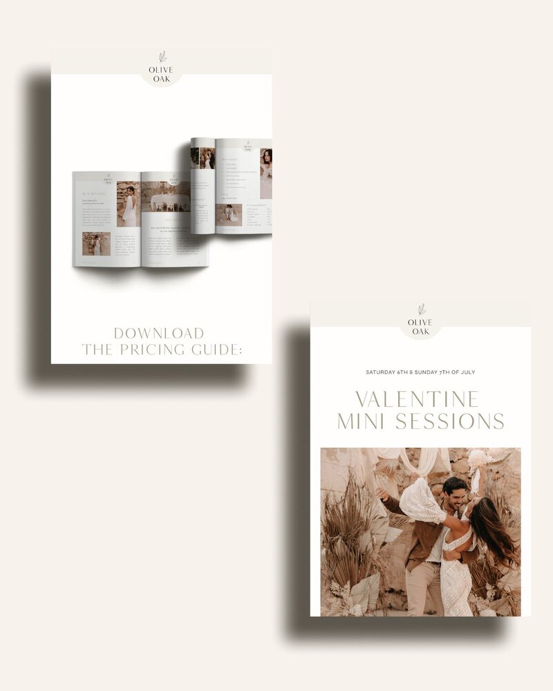 Elegant Flodesk templates for photographers Olive Oak 5