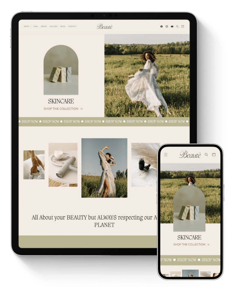 bohemian showit website template for coaches, photographers and creatives