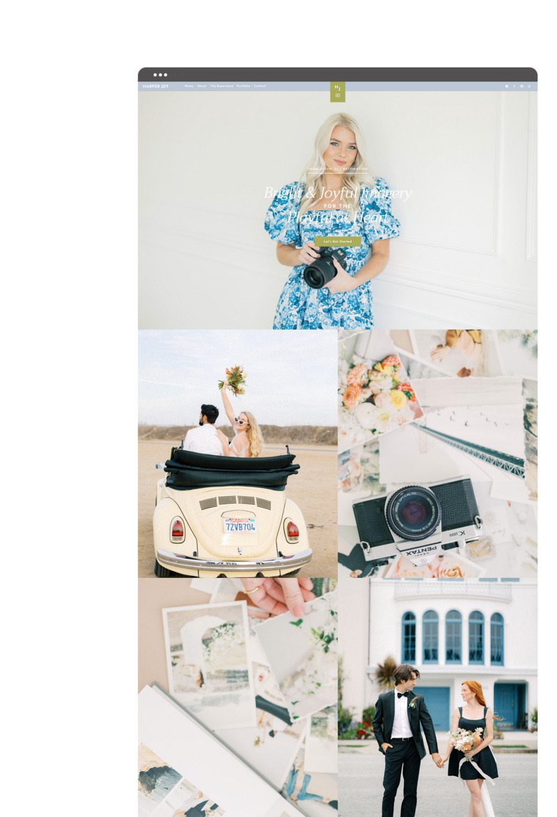 Easy-to-customize Showit website templates for photographers and creatives, designed to showcase your work and convert visitors into clients.