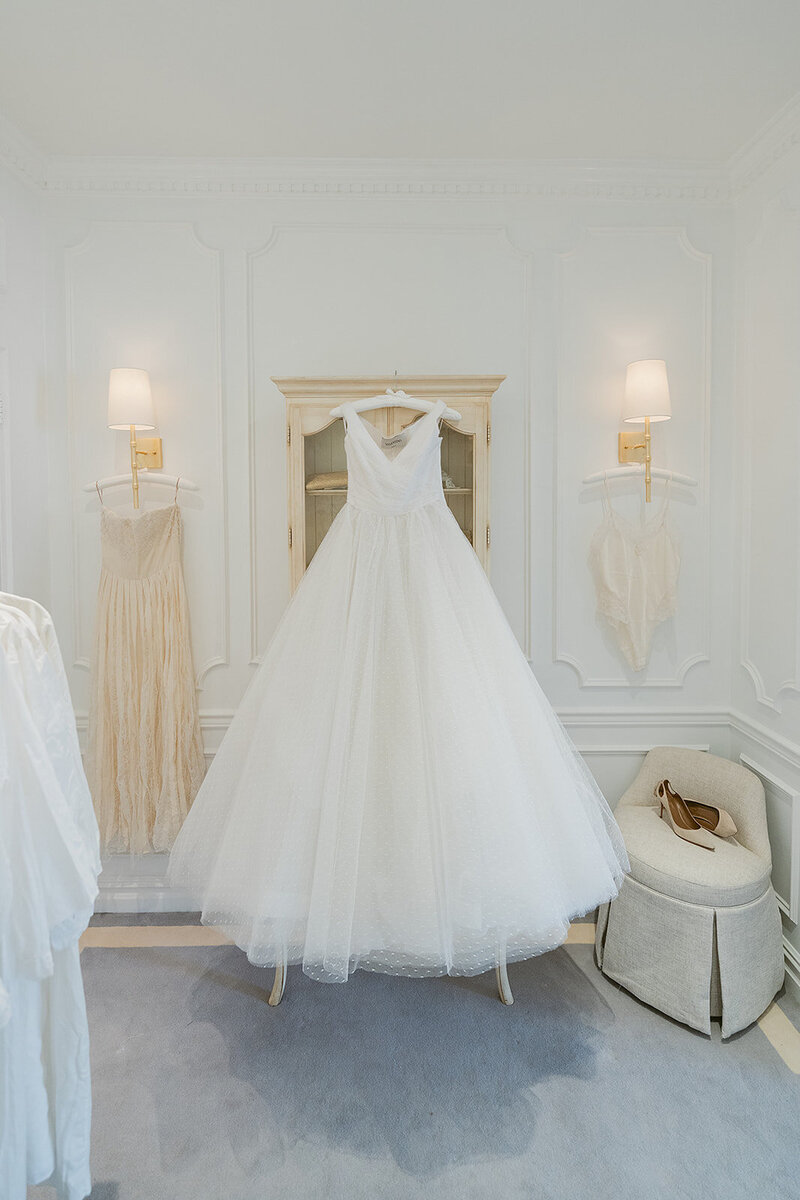 New York bridal editorial highlighting exclusive vintage couture gowns.
