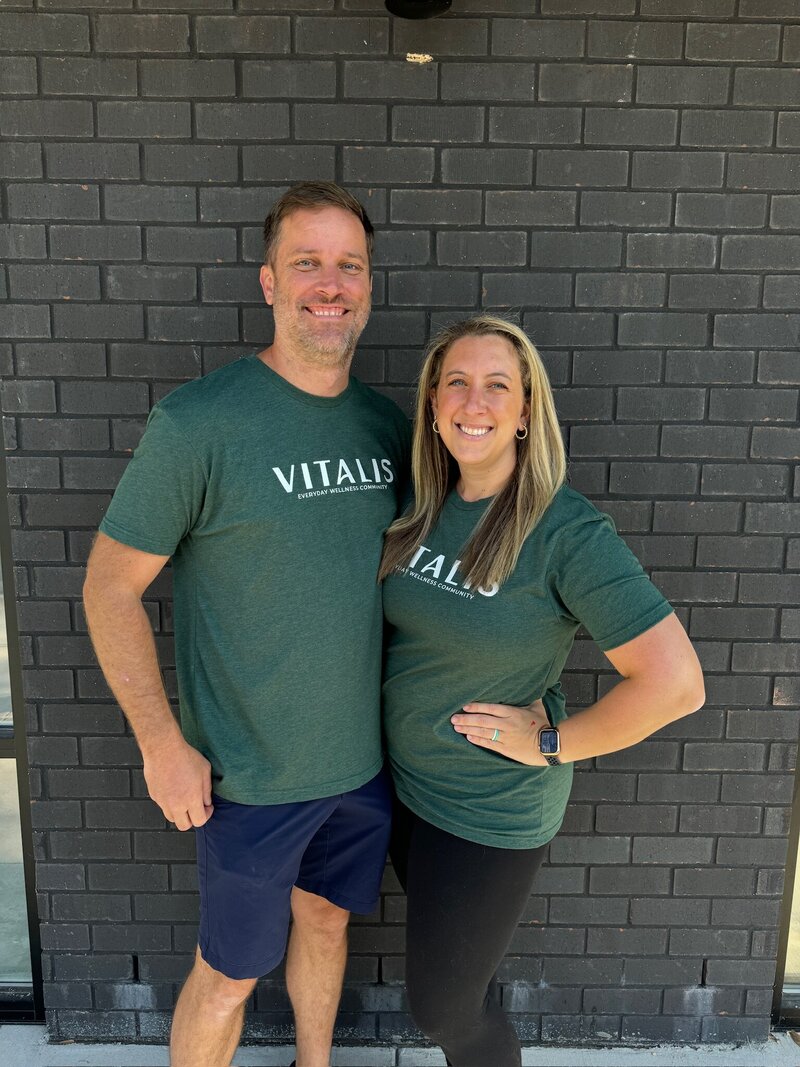 James and Katelyn Hamilton co-founders of Vitalis wellness studio in Mount Juliet Tennessee