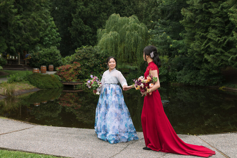 Gay couple in their traditional gown