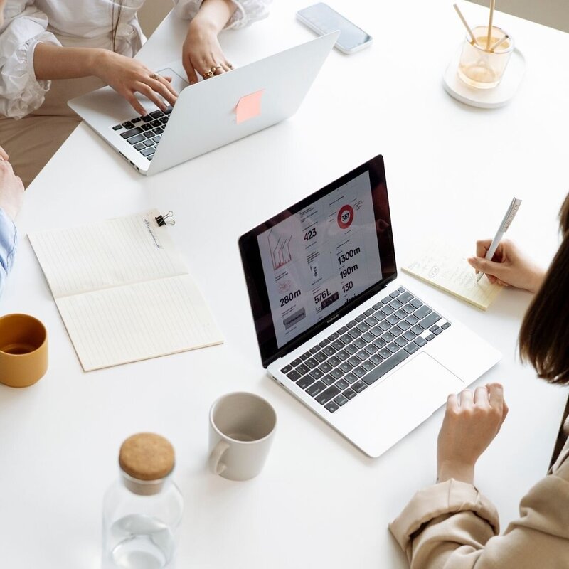 Minimalist home office. coworking with other service providers.