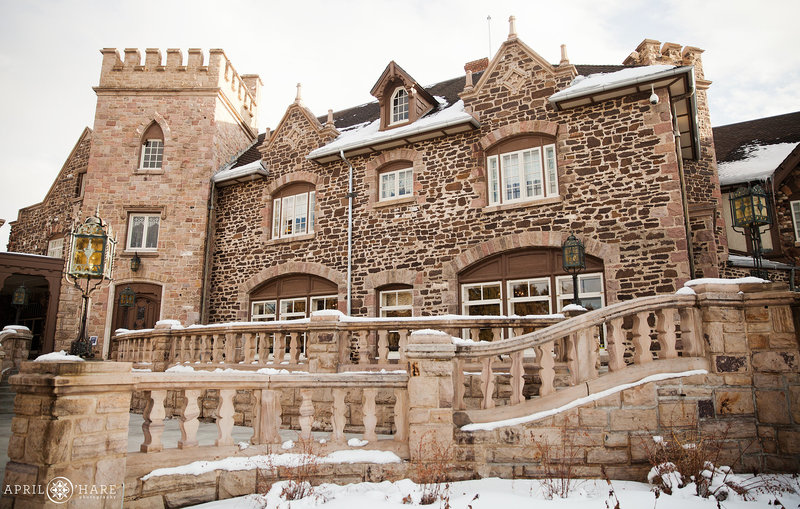 Tudor style mansion castle wedding venue Highlands Ranch Mansion in Colorado