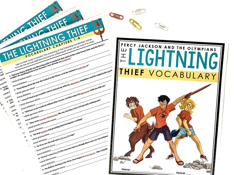 10 Creative Activities to Teach Percy Jackson & The Olympians: The  Lightning Thief by Rick Riordan Teaching Percy Jackson: 10 Creative  Activities - Presto Plans