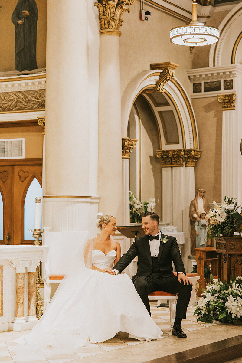 Couple in Church Ceremony Mallory's Gallery  - Wedding Photography