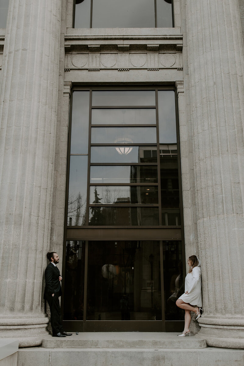 Downtown Calgary Engagement Photography Stephanie Victoria