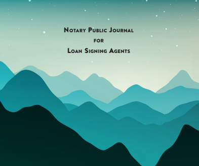 Notary Public Journal for loan signing agents