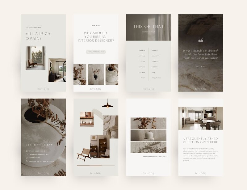 Earthy Instagram templates 4:5 Fern & Fig 17