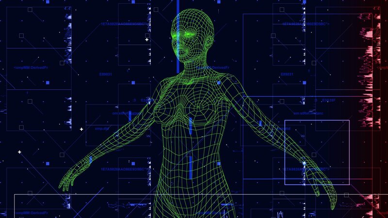 The female body is depicted as a machine.