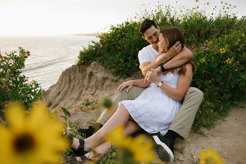 a beach couples session in southern California