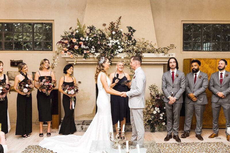 Small wedding celebration with personalised vows