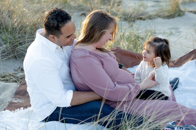 Family Maternity  Photo shoot on the beach